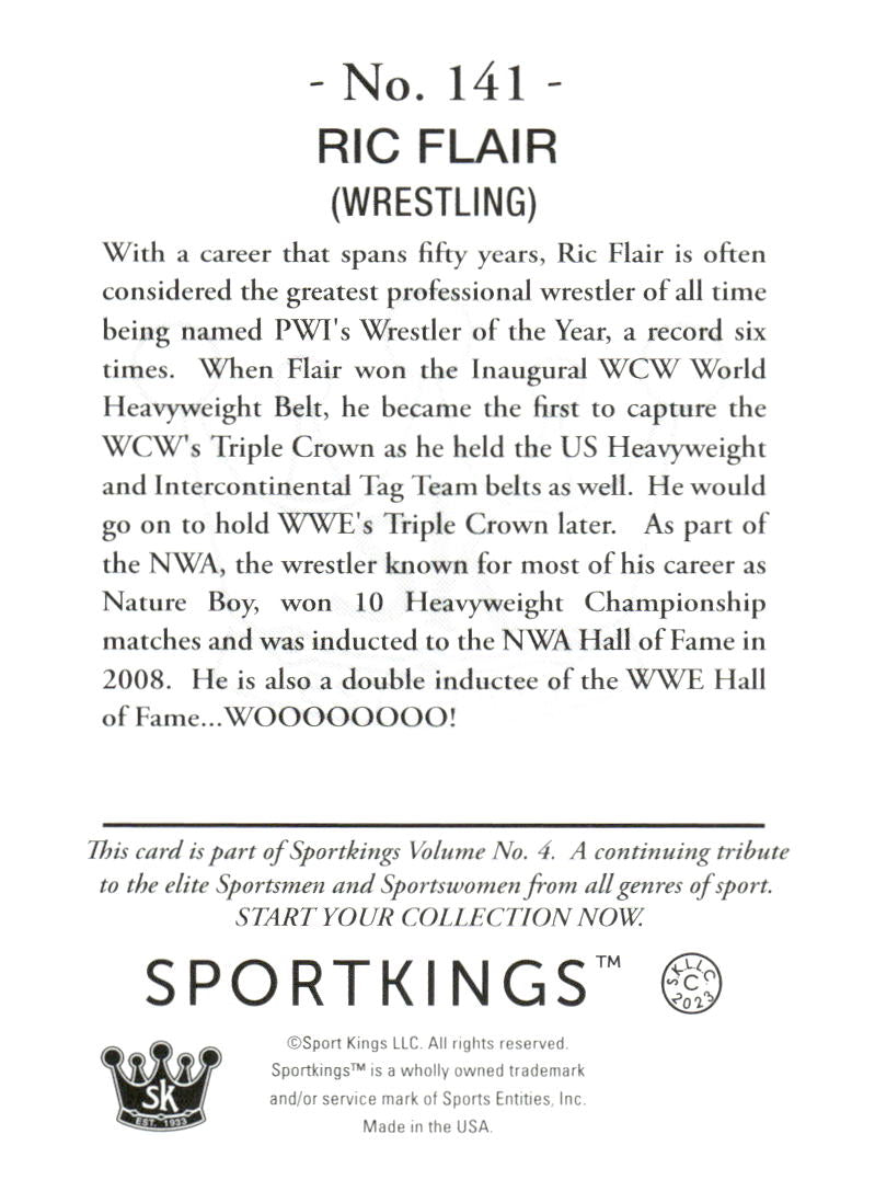 2023 Sportkings Volume 4 #141 Ric Flair Light Blue