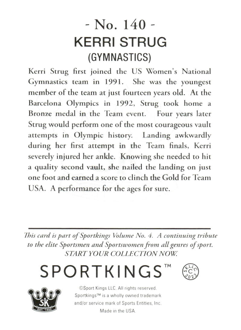 2023 Sportkings Volume 4 #140 Kerri Strug