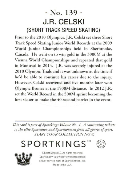 2023 Sportkings Volume 4 #139 J.R. Celski