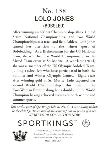 2023 Sportkings Volume 4 #138 Lolo Jones