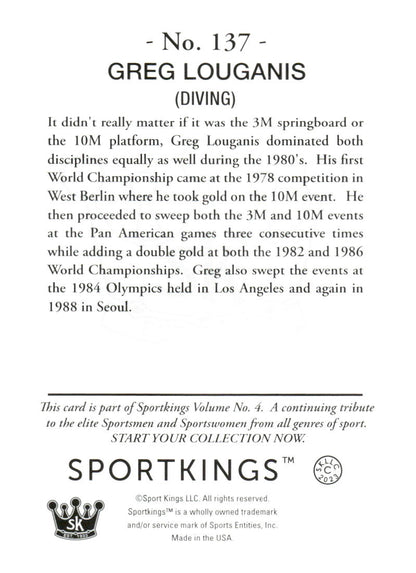 2023 Sportkings Volume 4 #137 Greg Louganis