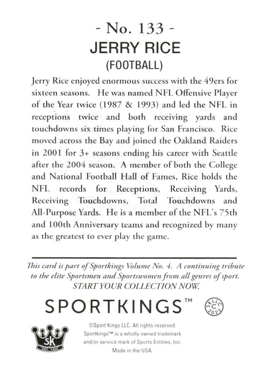 2023 Sportkings Volume 4 #133 Jerry Rice