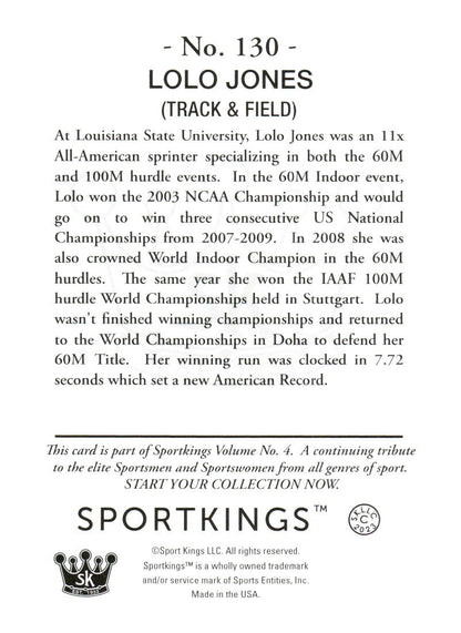 2023 Sportkings Volume 4 #130 Lolo Jones