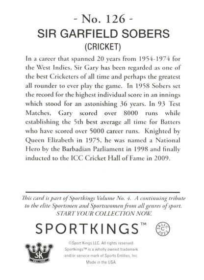 2023 Sportkings Volume 4 #126 Sir Garfield Sobers