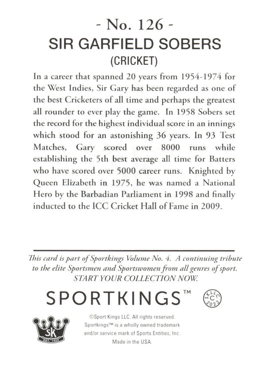 2023 Sportkings Volume 4 #126 Sir Garfield Sobers