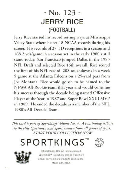 2023 Sportkings Volume 4 #123 Jerry Rice