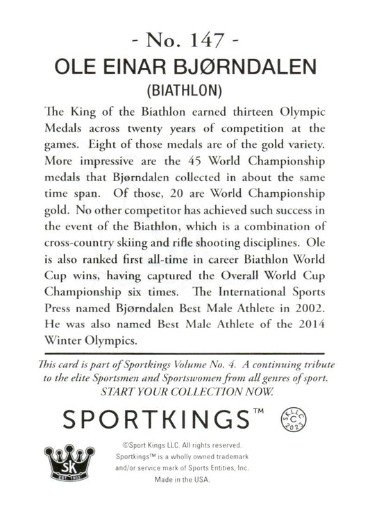 2023 Sportkings Volume 4 #147 Ole Einar Bjorndalen Silver