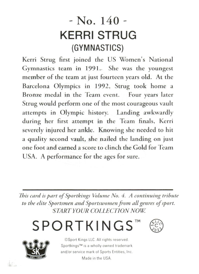 2023 Sportkings Volume 4 #140 Kerri Strug Silver