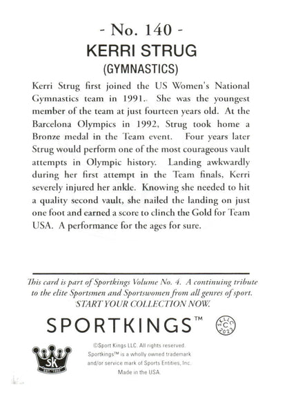 2023 Sportkings Volume 4 #140 Kerri Strug Silver