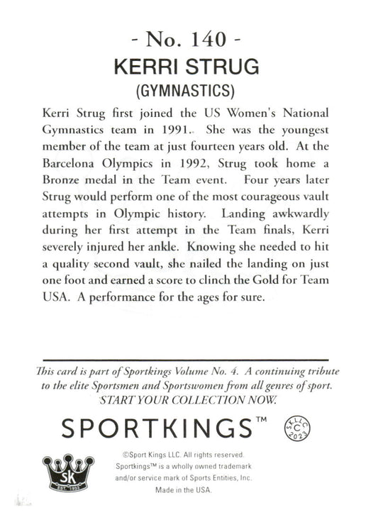 2023 Sportkings Volume 4 #140 Kerri Strug Silver