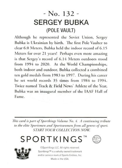 2023 Sportkings Volume 4 #132 Sergey Bubka Silver