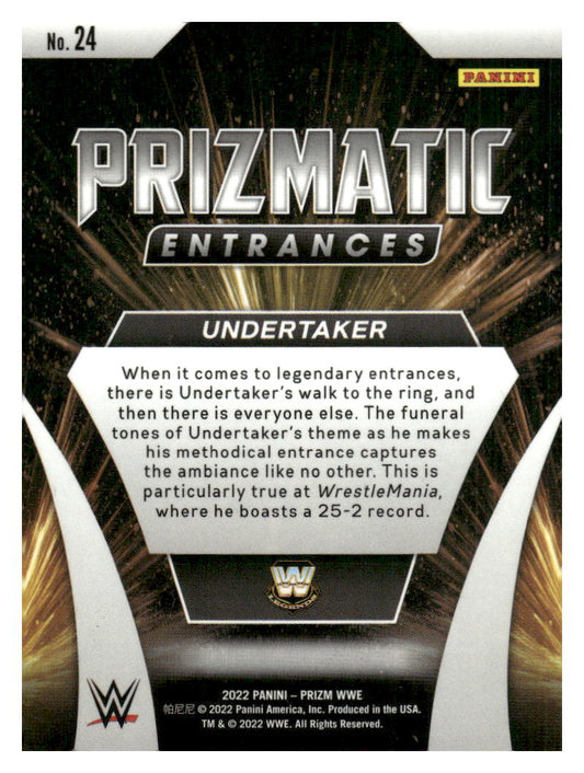 2022 Panini Prizm WWE #24 Undertaker Prizmatic Entrances