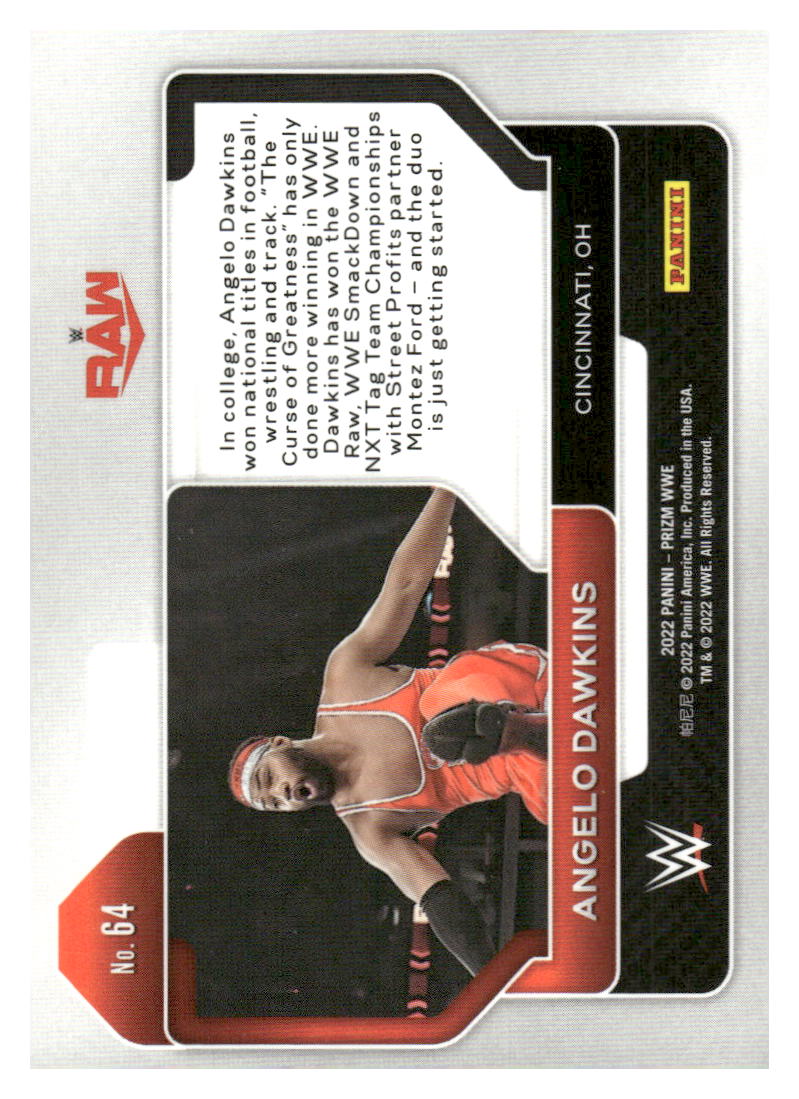 2022 Panini Prizm WWE #64 Angelo Dawkins