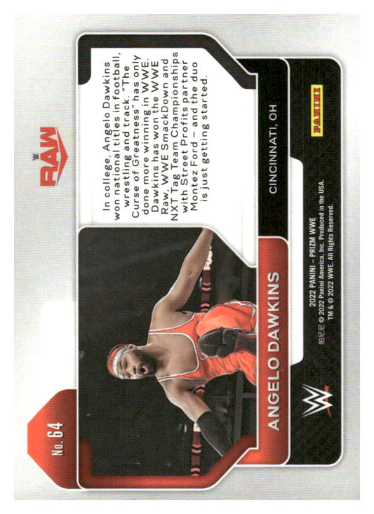 2022 Panini Prizm WWE #64 Angelo Dawkins