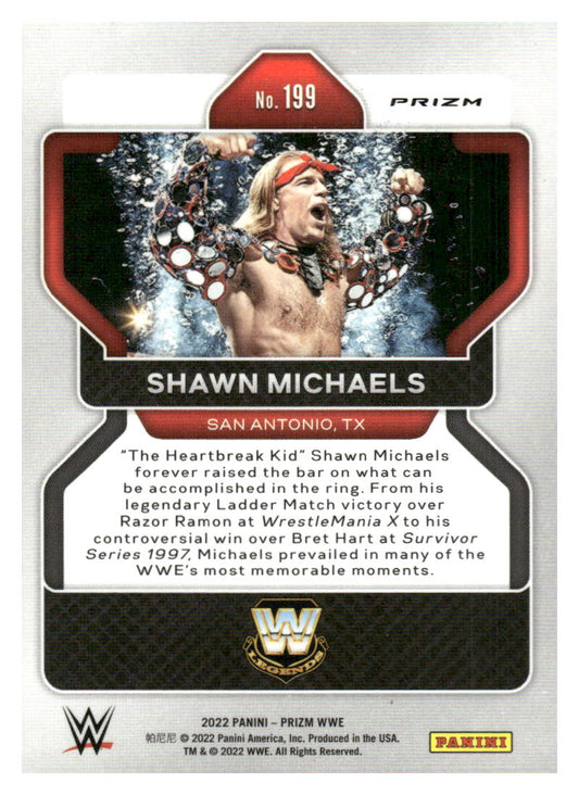 2022 Panini Prizm WWE #199 Shawn Michaels Silver