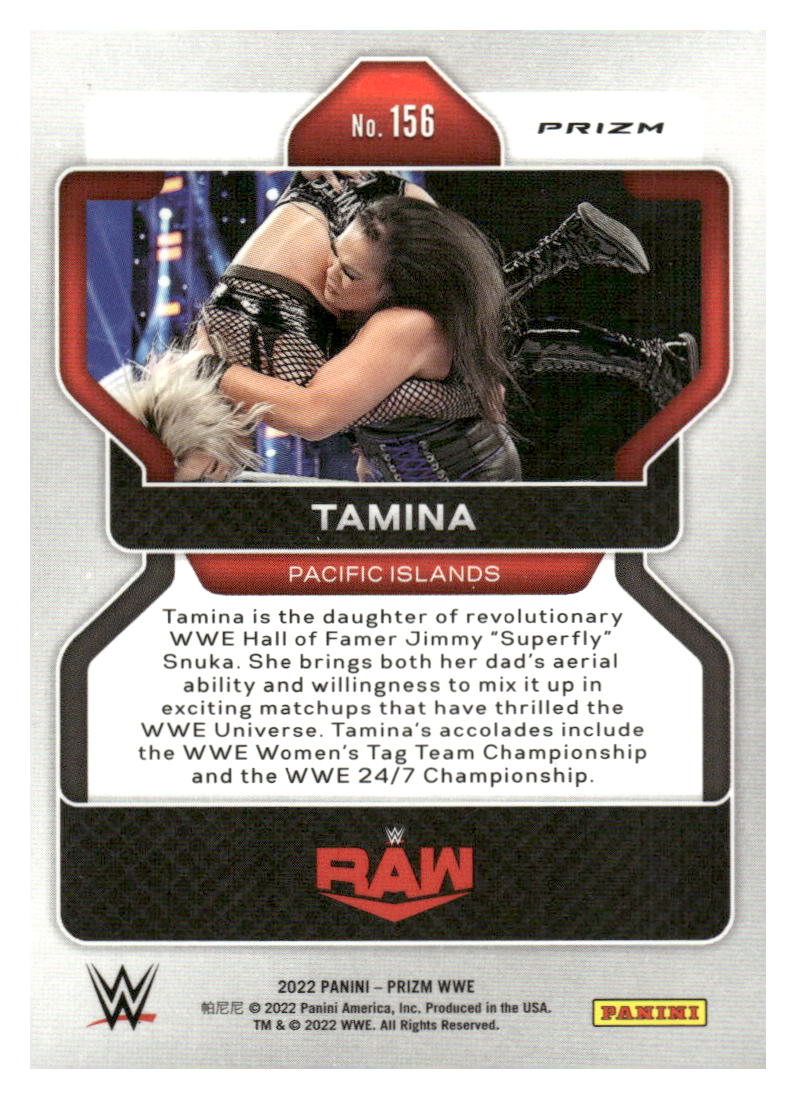 2022 Panini Prizm WWE #156 Tamina Red, White and Blue