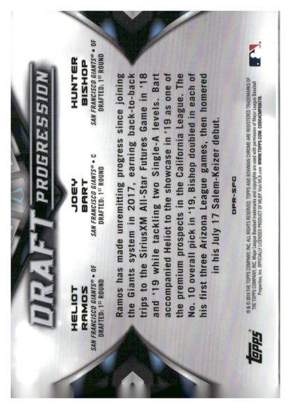 2019 Bowman Draft Progression #SFG Hunter Bishop/Heliot Ramos/Joey Bart Giants