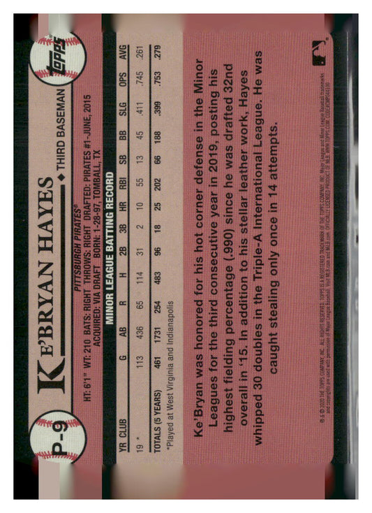 2020 Topps Update #P-9 Ke'Bryan Hayes Prospects
