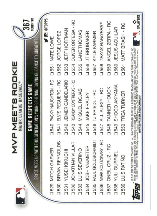 2022 Topps #367 MVP Meets Rookie