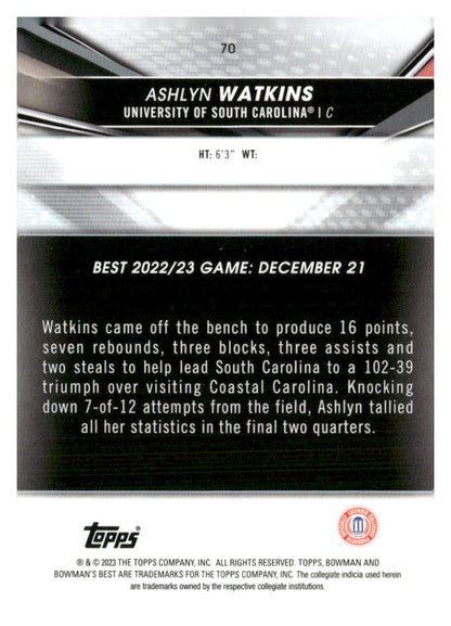 2022-23 Bowman University Best #70 Ashlyn Watkins