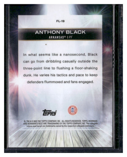 2022-23 Bowman University Best #FL-19 Anthony Black Flashing Lights