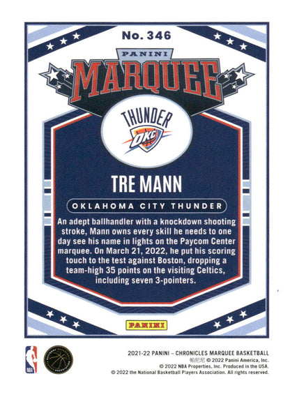 2021-22 Panini Chronicles #346 Tre Mann
