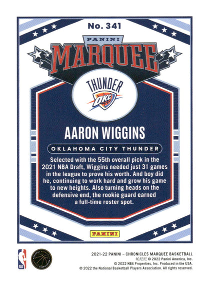 2021-22 Panini Chronicles #341 Aaron Wiggins