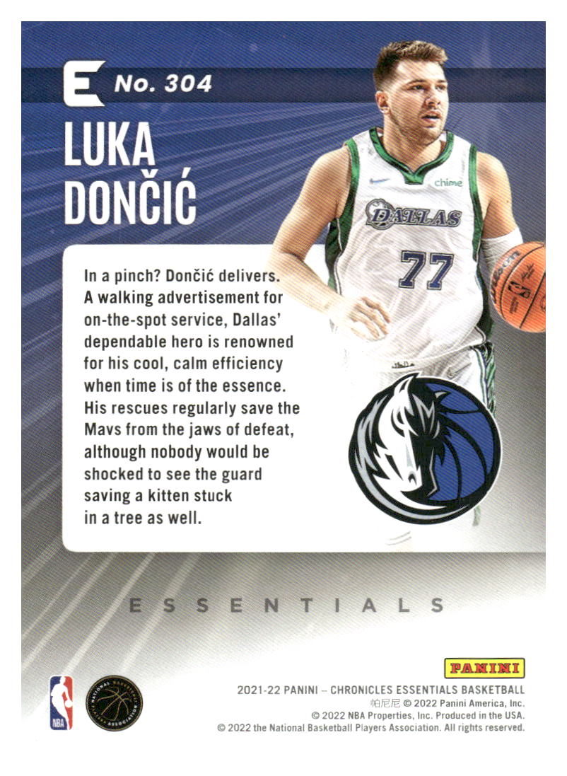 2021-22 Panini Chronicles #304 Luka Doncic
