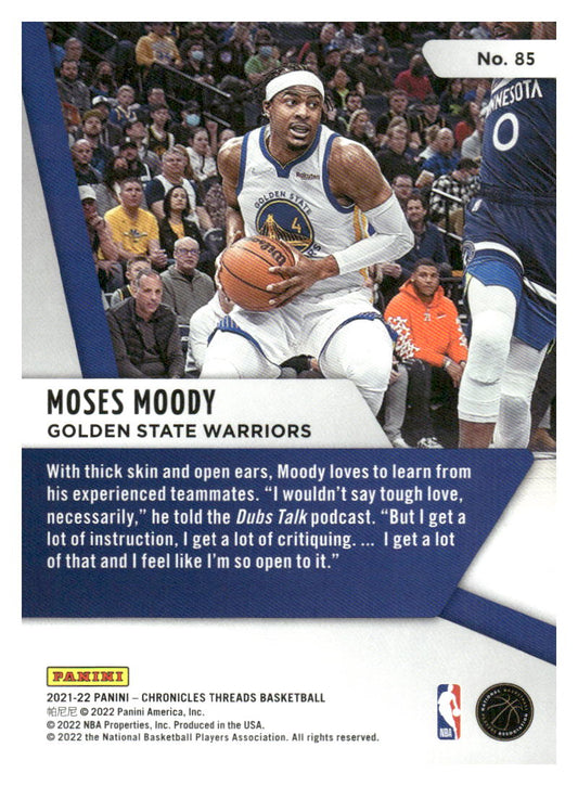 2021-22 Panini Chronicles #85 Moses Moody