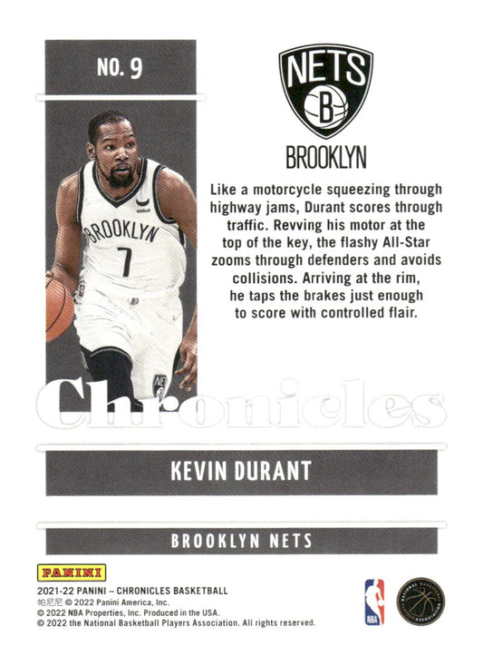 2021-22 Panini Chronicles #9 Kevin Durant Pink