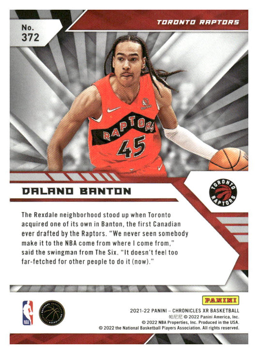 2021-22 Panini Chronicles #372 Dalano Banton