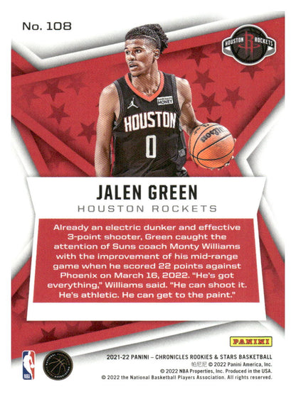 2021-22 Panini Chronicles #108 Jalen Green