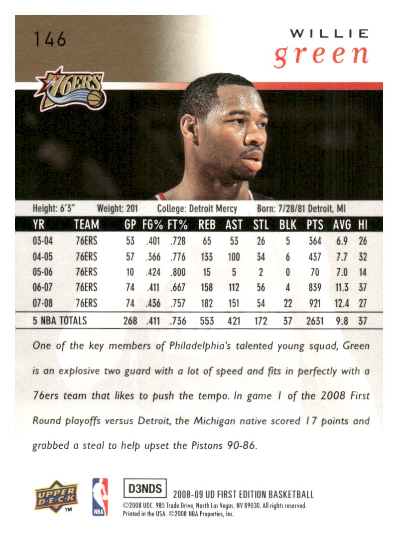 2008-09 Upper Deck #146 Willie Green