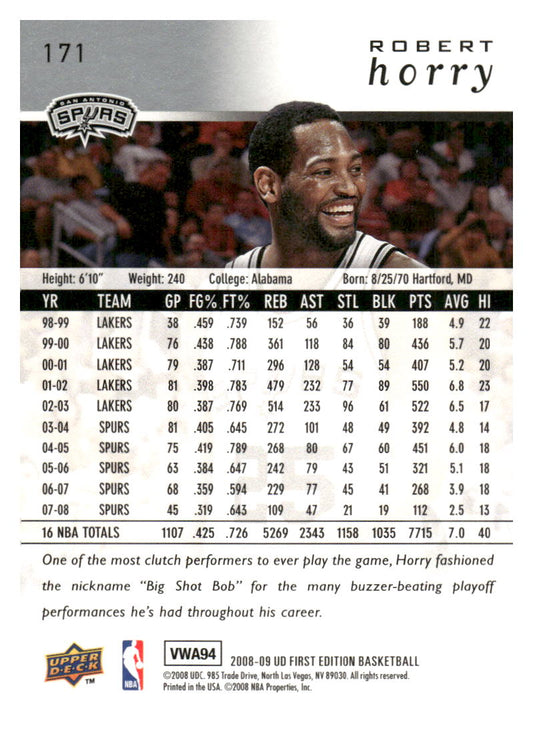 2008-09 Upper Deck First Edition #171 Robert Horry