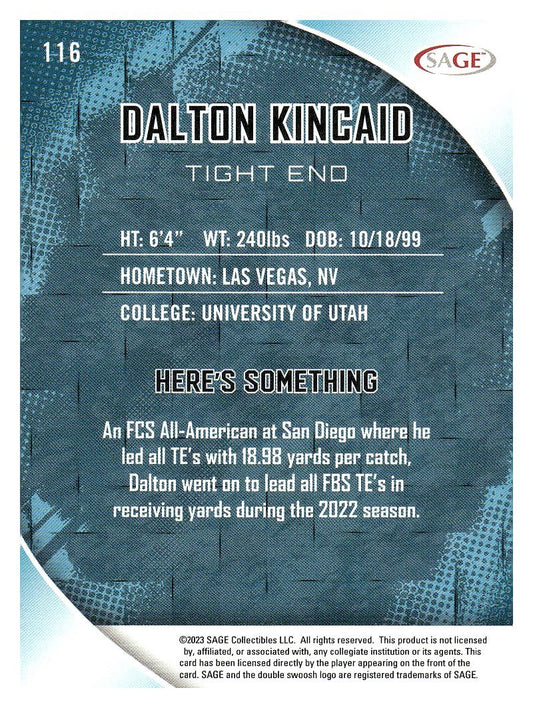 2023 SAGE HIT #116 Dalton Kincaid Silver