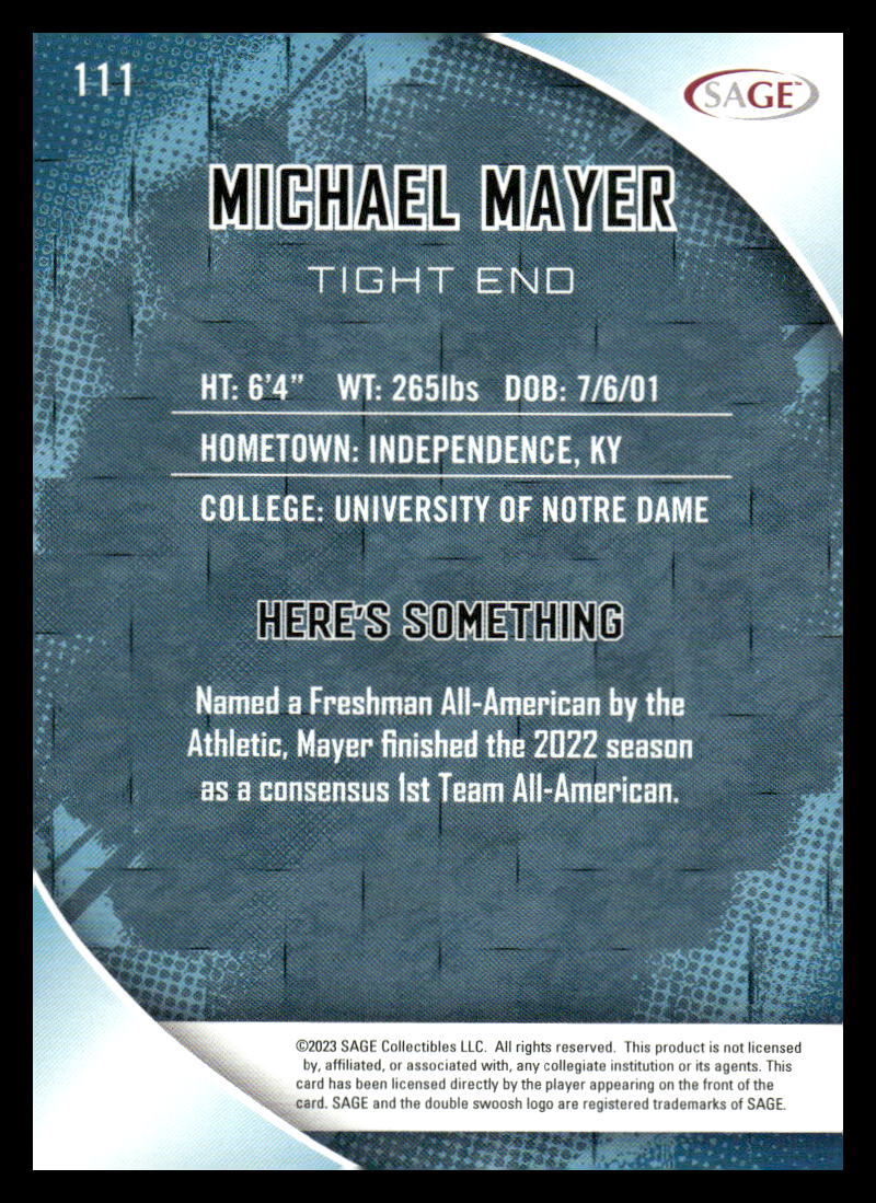 2023 SAGE HIT #111 Michael Mayer