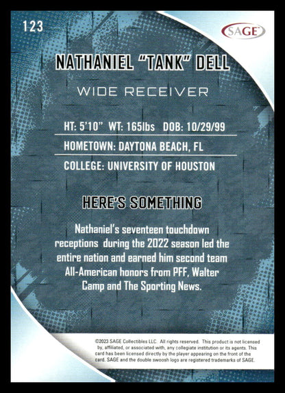 2023 SAGE HIT #123 Nathaniel "Tank" Dell