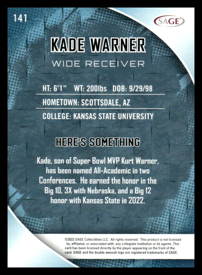 2023 SAGE HIT #141 Kade Warner
