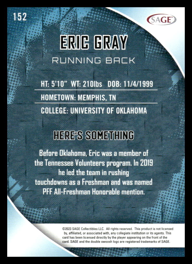 2023 SAGE HIT #152 Eric Gray