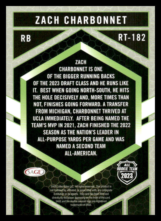 2023 SAGE HIT #RT-182 Zach Charbonnet