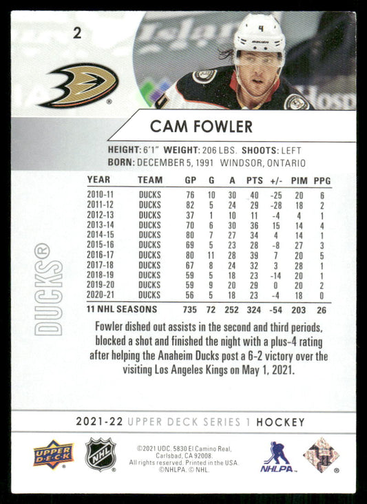 2021-22 Upper Deck #2 Cam Fowler
