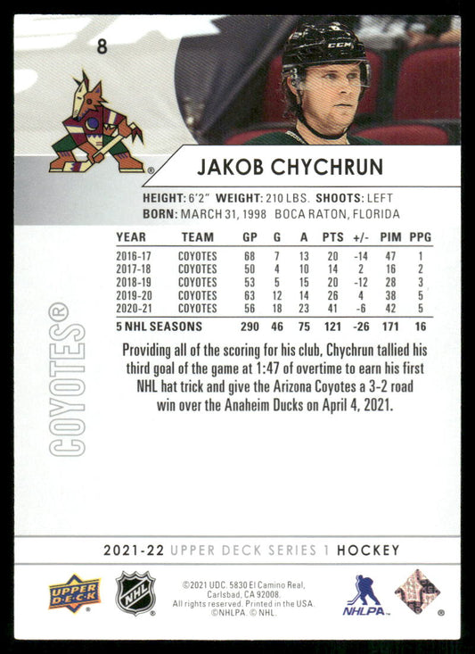 2021-22 Upper Deck #8 Jakob Chychrun