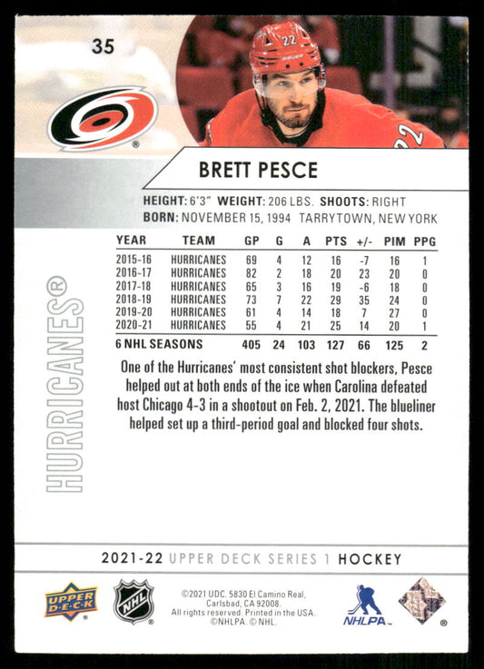 2021-22 Upper Deck #35 Brett Pesce