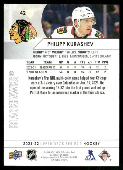 2021-22 Upper Deck #42 Philipp Kurashev