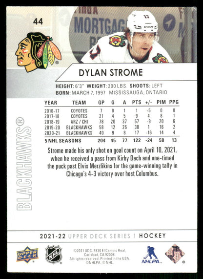 2021-22 Upper Deck #44 Dylan Strome