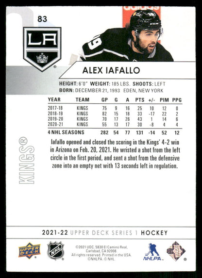 2021-22 Upper Deck #83 Alex Iafallo
