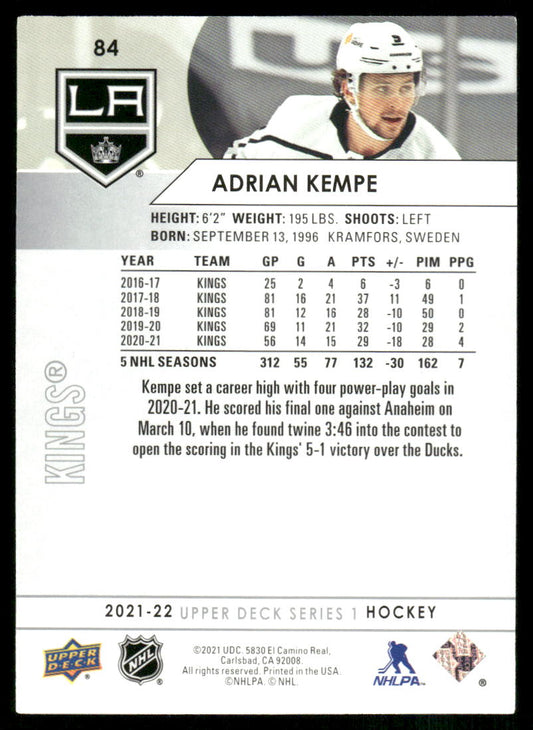 2021-22 Upper Deck #84 Adrian Kempe