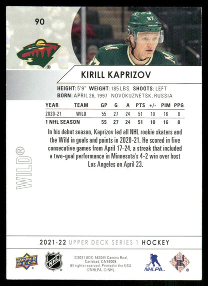 2021-22 Upper Deck #90 Kirill Kaprizov French