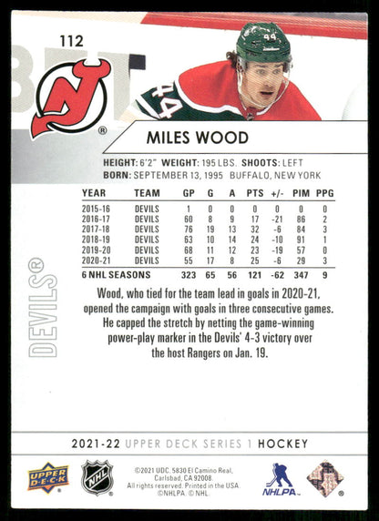 2021-22 Upper Deck #112 Miles Wood