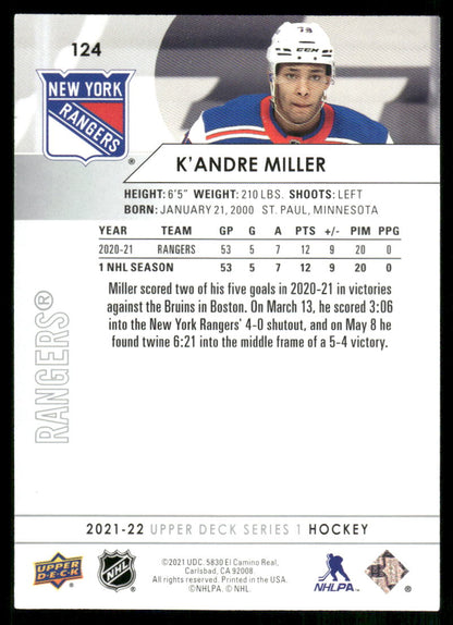 2021-22 Upper Deck #124 K'Andre Miller